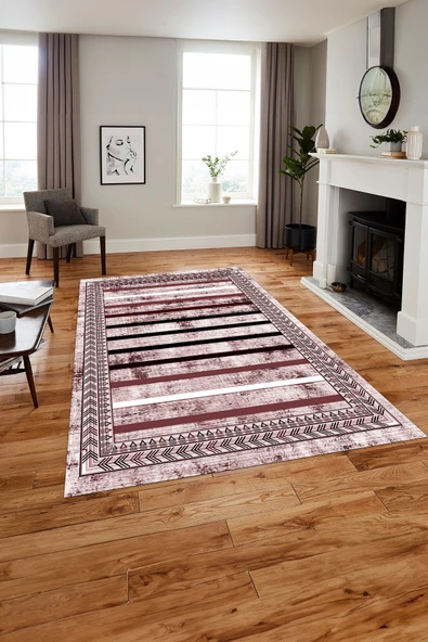 Napoli Home Dijital Baskılı Modern Çerçeveli Yıkanabilir Kaymaz Taban Yolluk Mutfak Salon Halısı ürün görseli 1