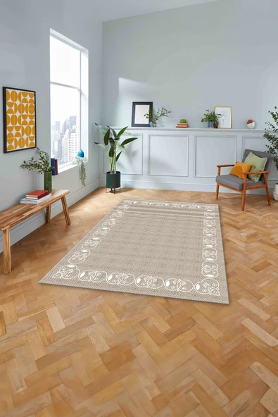 Napoli Home Dijital Baskılı Jüt Motifli Yıkanabilir Kaymaz Yolluk Mutfak Salon Halısı ürün görseli 1