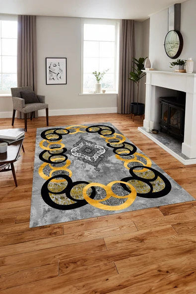 Napoli Home Baskılı Modern Akrilik Desen Yıkanabilir Kaymaz Taban Yolluk Mutfak Salon Halısı ürün görseli 1