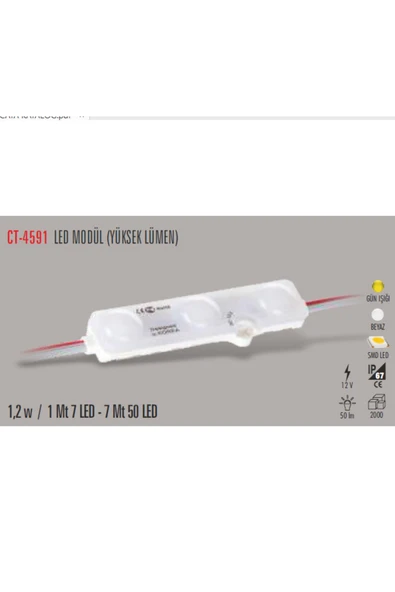 Cata Ct-4591 1,2w Beyaz Modül Led (50adet) ürün görseli 1