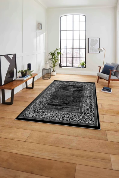 Napoli Home Çerçeveli Klasik Şekil Modern Yıkanabilir Kaymaz Taban Yolluk Mutfak Salon Halısı ürün görseli 1