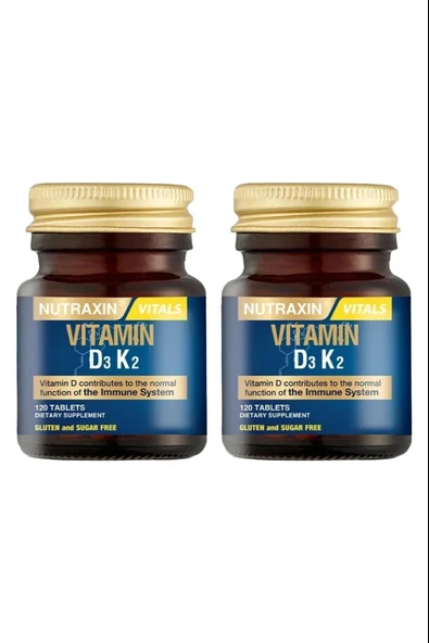 Nutraxin D3K2 120 Tablet 2 Adet ürün görseli 1