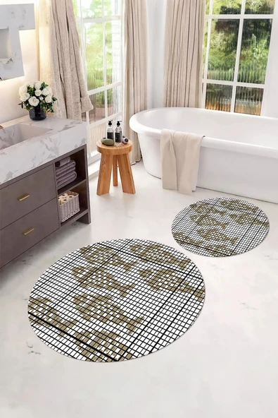 Napoli Home Dijital Yıkanabilir Kaymaz Taban Balık Modelli Yuvarlak Banyo Paspası Klozet Takımı ürün görseli 1