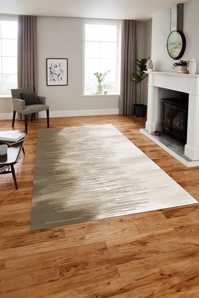 Napoli Home Baskılı Modern Sade Üç Renk Model Yıkanabilir Kaymaz Taban Yolluk Mutfak Salon Halısı ürün görseli 1