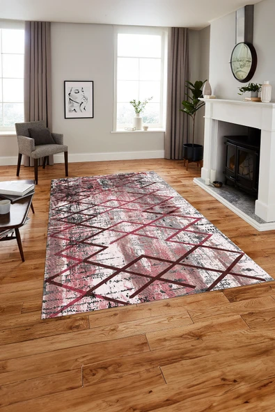 Napoli Home Baskılı Modern Çizgili Desen Yıkanabilir Kaymaz Taban Yolluk Mutfak Salon Halısı ürün görseli 1