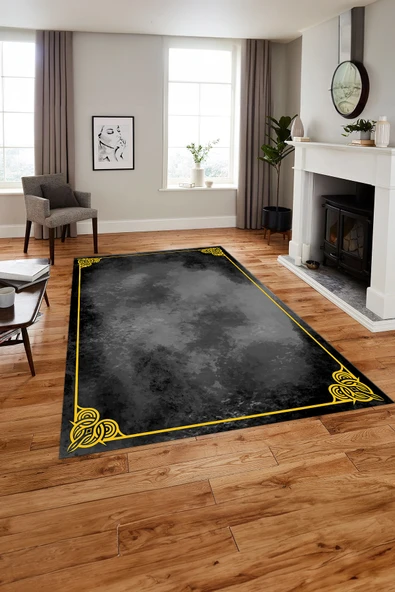 Napoli Home Baskılı Modern Düz Çerçeve Model Yıkanabilir Kaymaz Taban Yolluk Mutfak Salon Halısı ürün görseli 1