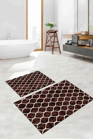 Napoli Home Dijital Baskılı Yıkanabilir Sade Kupa Desenli Banyo Paspası Klozet Takımı ürün görseli 1