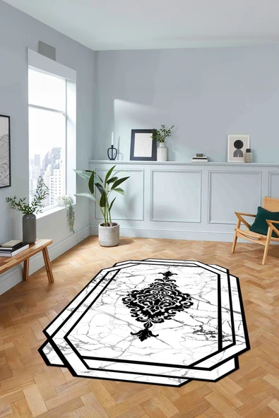 Napoli Home Dijital Lazer Kesim Vektörel Model Yıkanabilir Kaymaz Taban Yolluk Mutfak Salon Halısı ürün görseli 1