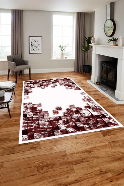 Napoli Home Baskılı Modern Duvar Motifli Yıkanabilir Kaymaz Taban Yolluk Mutfak Salon Halısı ürün görseli 1