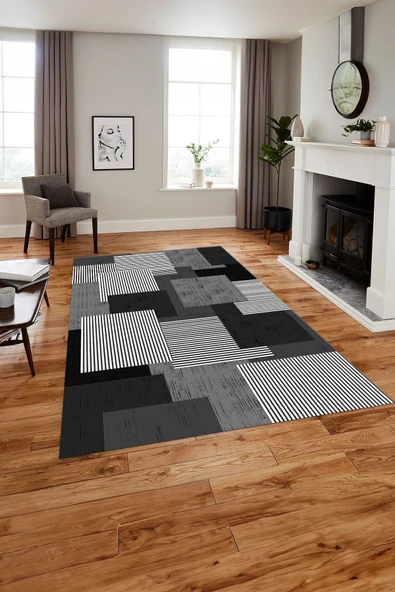 Napoli Home Baskılı Modern Sade Dekoratif Yıkanabilir Kaymaz Taban Yolluk Mutfak Salon Halısı ürün görseli 1