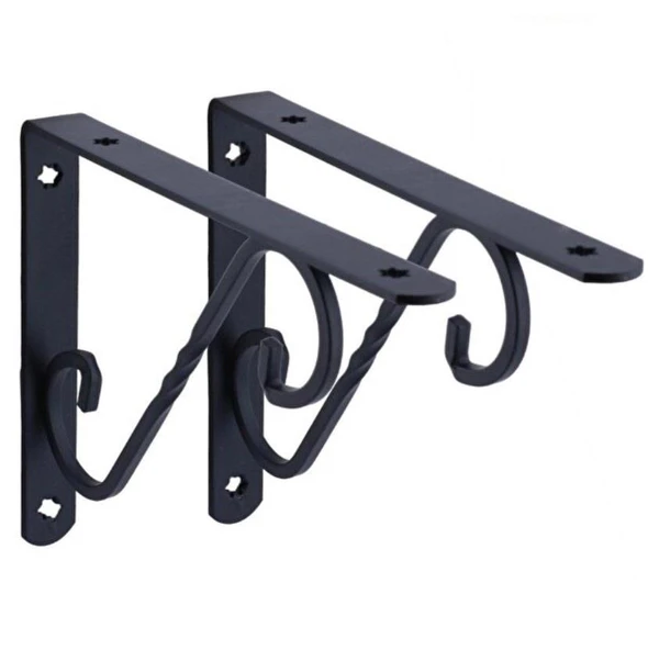 Zhltools Ferforje L Raf Altı Raf Ayağı 15.5X11.5 cm 2 Adet ürün görseli 1