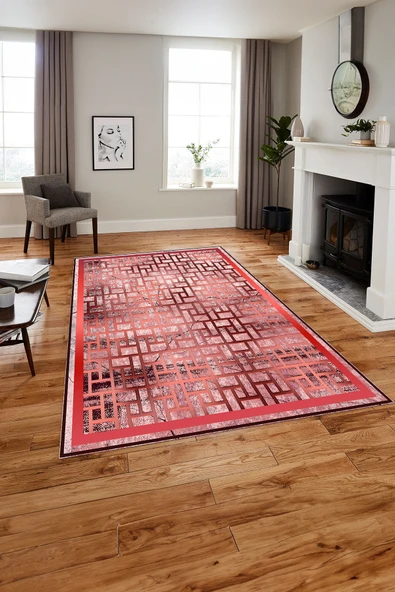 Napoli Home Baskılı Modern Mermer Çerçeve Model Yıkanabilir Kaymaz Taban Yolluk Mutfak Salon Halısı ürün görseli 1