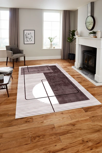 Napoli Home Baskılı Modern Sade Klasik Yıkanabilir Kaymaz Taban Yolluk Mutfak Salon Halısı ürün görseli 1