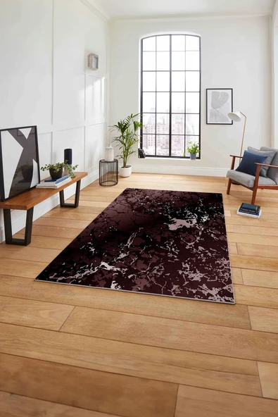 Napoli Home Baskılı Mermer Zemin Sade Modern Kaymaz Taban Yıkanabilir Yolluk Mutfak Salon Halısı ürün görseli 1