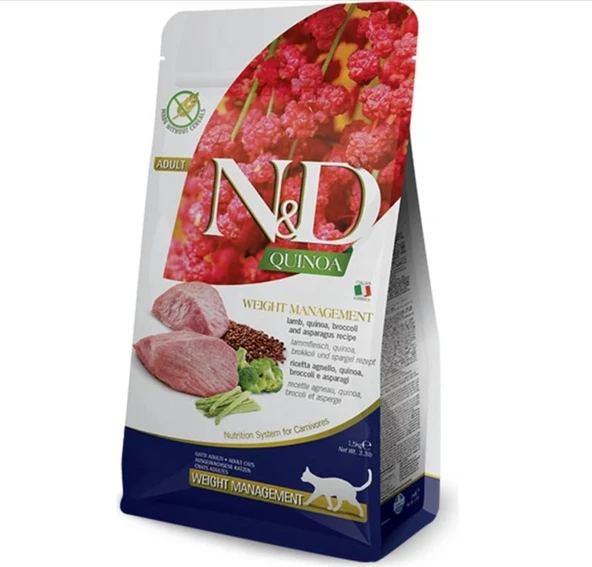 N&D Quinoa Weight Management Light Kuzulu Kedi Maması 1.5 Kg ürün görseli 1
