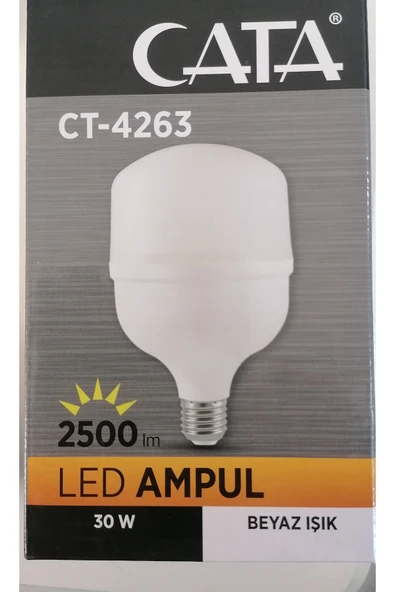 Cata 30w Led Ampul E27 Duylu Ct-4263 Beyaz Işık 2500 Lm ürün görseli 1