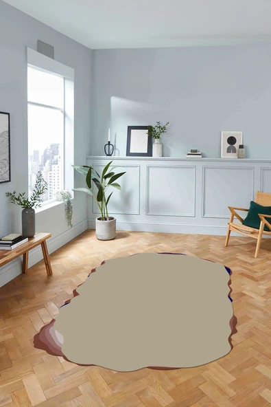 Napoli Home Dijital Lazer Kesim Sade Model Yıkanabilir Kaymaz Taban Yolluk Mutfak Salon Halısı ürün görseli 1