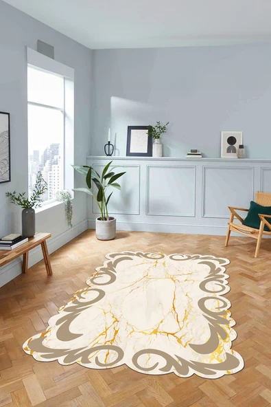 Napoli Home Dijital Lazer Kesim Modern Desen Yıkanabilir Kaymaz Taban Yolluk Mutfak Salon Halısı ürün görseli 1