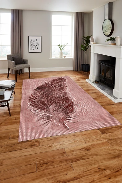 Napoli Home Baskılı Modern Klasik Yaprak Model Yıkanabilir Kaymaz Taban Yolluk Mutfak Salon Halısı ürün görseli 1