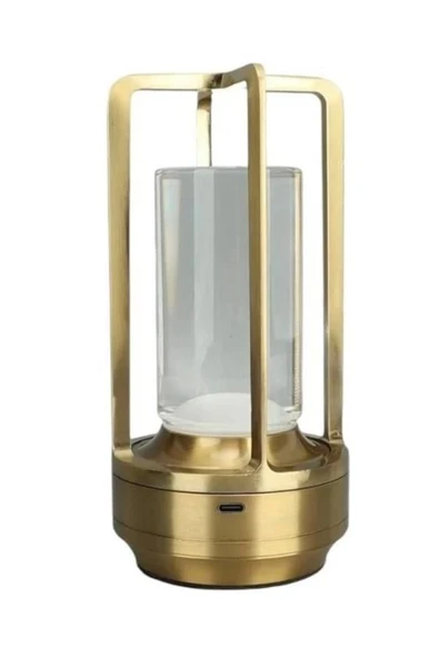 MELFSHOP NOAS YL86 1245 Halki Şarjlı Masa Lambası 3 Renk Gold ürün görseli 1