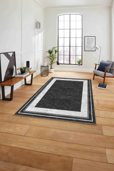 Napoli Home Baskılı Çerçeveli Düz Model Yıkanabilir Kaymaz Taban Yolluk Mutfak Salon Halısı ürün görseli 1