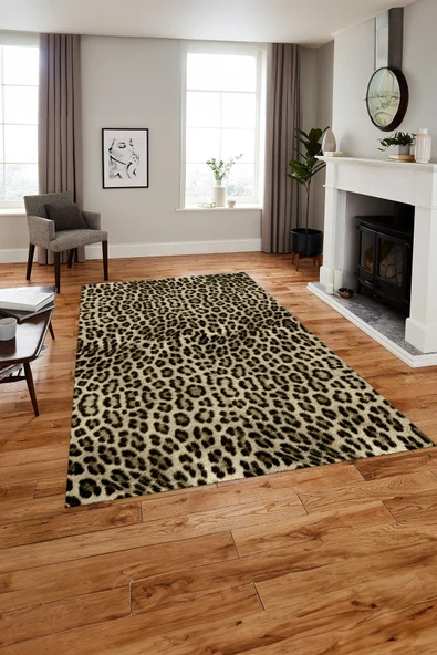 Napoli Home Baskılı Modern Leopar Model Yıkanabilir Kaymaz Taban Yolluk Mutfak Salon Halısı ürün görseli 1