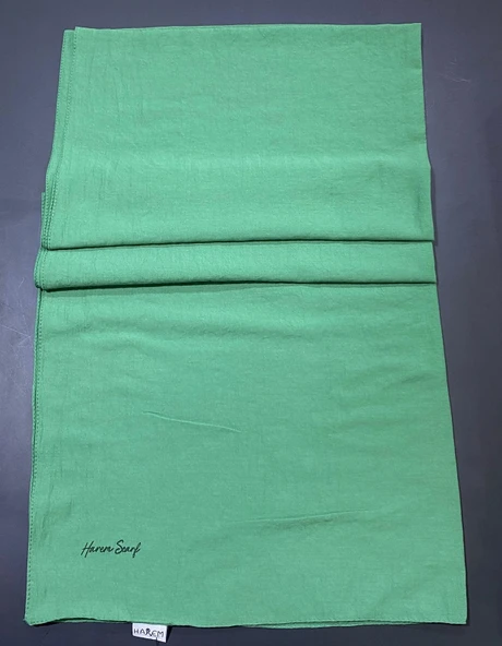HAREM SCARF DÜZ PAMUK ŞAL-ÇİM YEŞİLİ ürün görseli 1