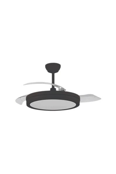 Huzur Elektrik Vanti 30W 42" inç Siyah Modern 3 Renk Kumandalı Ledli Dekoratif Tavan Vantilatörü KCF306 ürün görseli 1