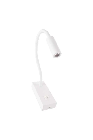 ACK AH09-00300 3W 3000K Günışığı Beyaz LED Spiralli Aplik – Beyaz Gövde, IP20 ürün görseli 1