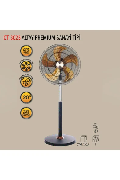 Cata ALTAY SANAYİ TİPİ AYAKLI VANTİLATÖR - Resim 2
