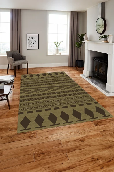 Napoli Home Baskılı Modern Afgan Desenli Yıkanabilir Kaymaz Taban Yolluk Mutfak Salon Halısı ürün görseli 1