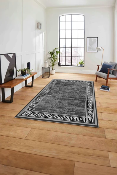 Napoli Home Çerçeveli Klasik Modern Baskılı Yıkanabilir Kaymaz Taban Yolluk Mutfak Salon Halısı ürün görseli 1