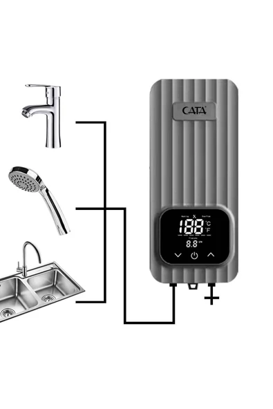 Cata Akıllı Dijital Şofben 5500W CT-6010 - Resim 2