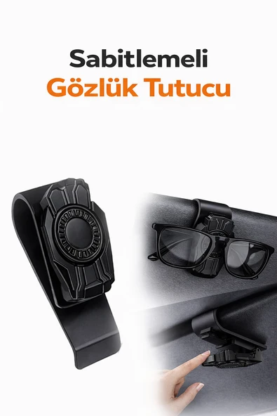 Mega Oto Market Araç İçi Siyah Renk Gözlük Tutucu – Oto Güneşlik Klipsi Gözlük Askı Aparatı ürün görseli 1