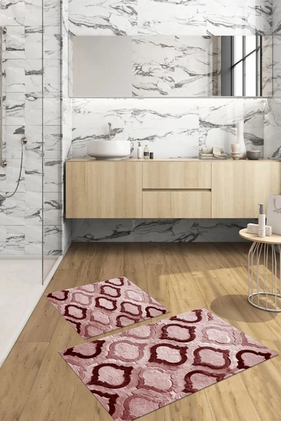 Napoli Home Dijital Baskılı Yıkanabilir Kaymaz Taban Kupa Modelli Banyo Paspası Klozet Takımı ürün görseli 1
