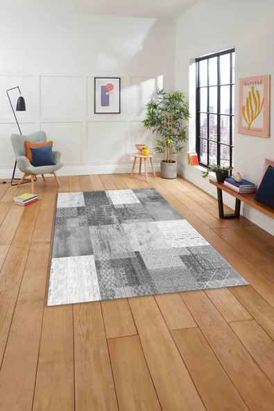 Napoli Home Baskılı Patchwork Dekoratif Yıkanabilir Kaymaz Taban Yolluk Mutfak Salon Halısı ürün görseli 1