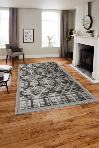 Napoli Home Baskılı Modern Geçişli Çizgi Model Yıkanabilir Kaymaz Taban Yolluk Mutfak Salon Halısı ürün görseli 1