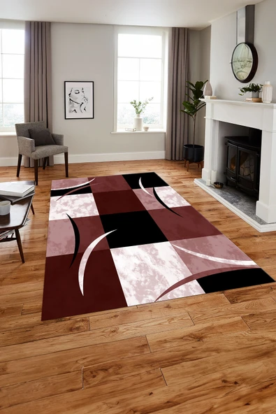 Napoli Home Baskılı Modern Çerçeveli Kare Yıkanabilir Kaymaz Taban Yolluk Mutfak Salon Halısı ürün görseli 1