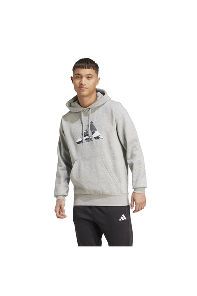 ADİDAS ERKEK KAPÜŞONLU SWEATSHİRT M CAMO 3B HD JM6377 ürün görseli 1