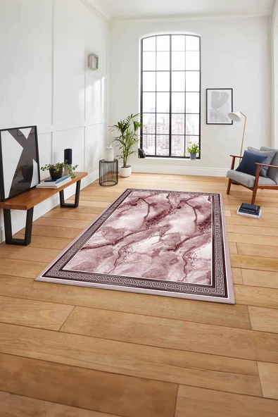 Napoli Home Baskılı Mermer Zemin Kenarlı Model Kaymaz Taban Yıkanabilir Yolluk Mutfak Salon Halısı ürün görseli 1