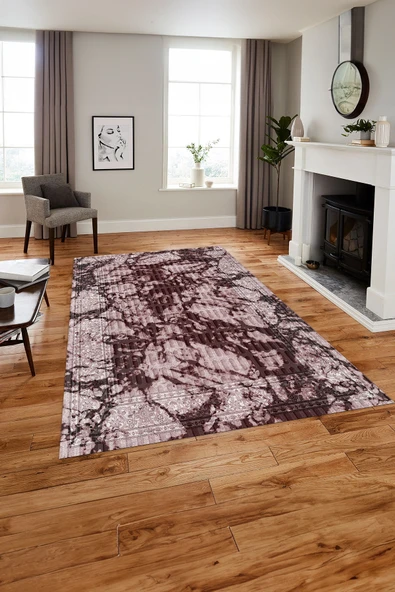 Napoli Home Baskılı Modern Çerçeve Model Yıkanabilir Kaymaz Taban Yolluk Mutfak Salon Halısı ürün görseli 1