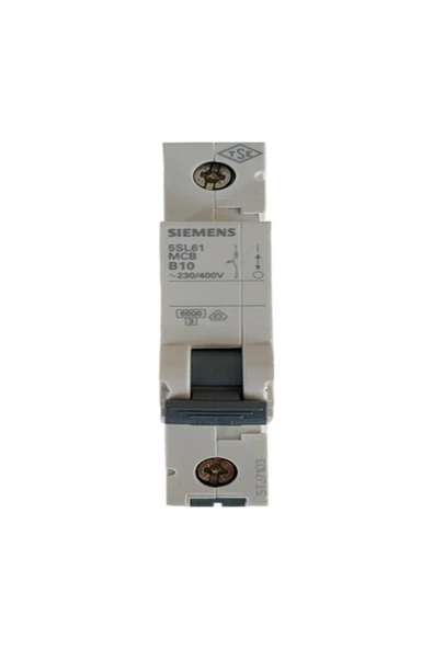 Siemens 5sl6110-6 10a 1 Fazlı 70 Mm Anahtarlı Otomatik Sigorta 6ka B Tipi Çabuk Karakterli ürün görseli 1