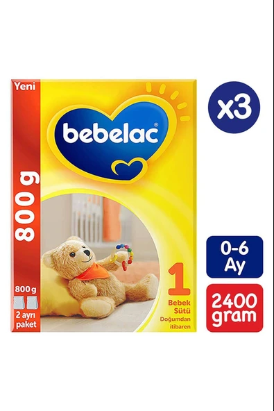Bebelac 1 Bebek Sütü 0-6 Ay 800 gr 3 Adet ürün görseli 1