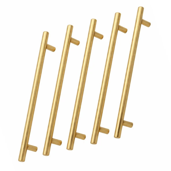 (5Adet) 320 mm Soft Altın Metal Mobilya Mutfak Dolap Çekmece Dolabı Kulbu Kulpu Kulpları ürün görseli 1