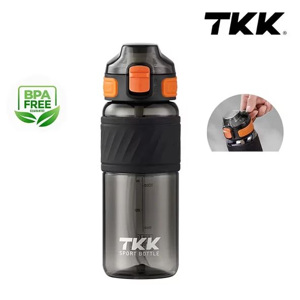 Vagon Life Tkk 600 Ml Silikon Gövde Tritan Matara Siyah 1025 ürün görseli 1