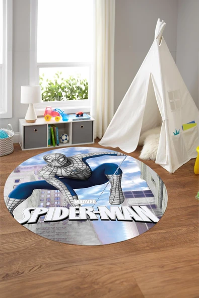 Napoli Home Baskılı Çizgi Film Karakteri Yıkanabilir Kaymaz  Yuvarlak Çocuk Odası Halısı ürün görseli 1