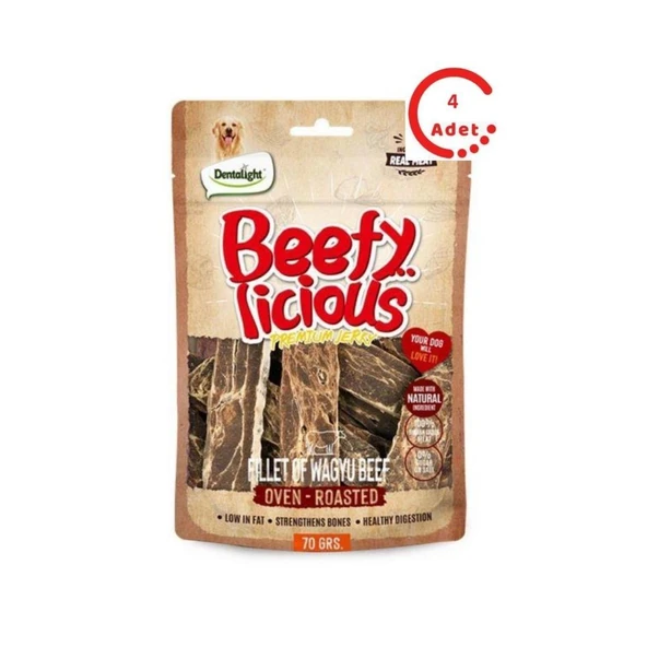 Dentalight Wagyu Sığır Etli Köpek Ödül Maması 70 Gr x 4 Adet ürün görseli 1