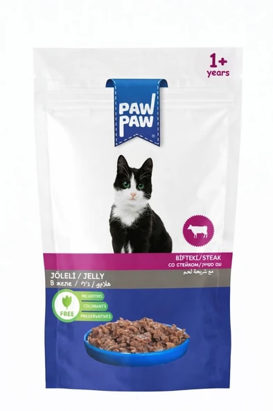 Paw Paw Kedi Yaş Maması Biftekli 85 Gr ürün görseli 1