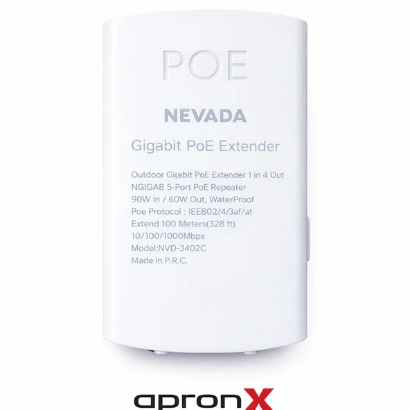 NVD-3402C 1 In 4 Gigabit Out Poe Repeater Extender Waterproof ürün görseli 1