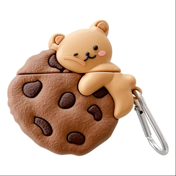 Airpods 4. Nesil Uyumlu Cookie Bear Figürlü Koruyucu Kılıf ürün görseli 1